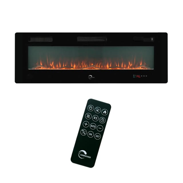 Sannover Elektrokamin mit LED-Flammeneffekt Valtaia Plat 2000 W 152 cm