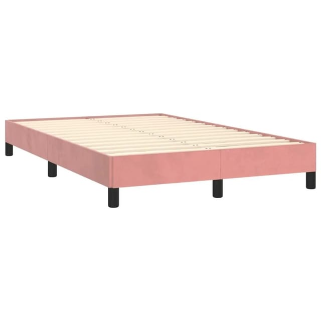 vidaXL Bettgestell Ohne Matratze Rosa 120x190 cm Samt 3269630