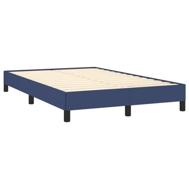 vidaXL Bettgestell Ohne Matratze Blau 120x190 cm Stoff 379488