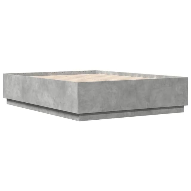 vidaXL Bettgestell Betongrau 160x200 cm Holzwerkstoff 3209691