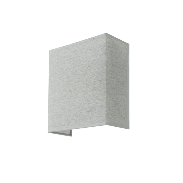 Licht-Erlebnisse Wandleuchte Stoff Metall E27 Up Down 24 cm Hoch Grau Alice
