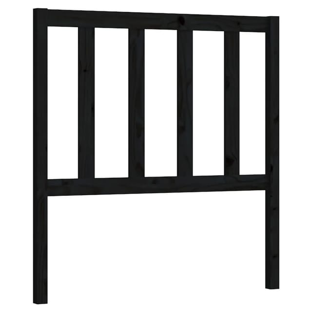 vidaXL Kopfteil Schwarz 81x4x100 cm Massivholz Kiefer 817719