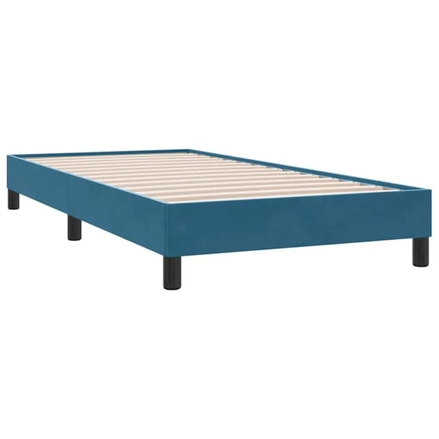 vidaXL Boxspringbett ohne Matratze Dunkelblau 80x210 cm Samt 3315805