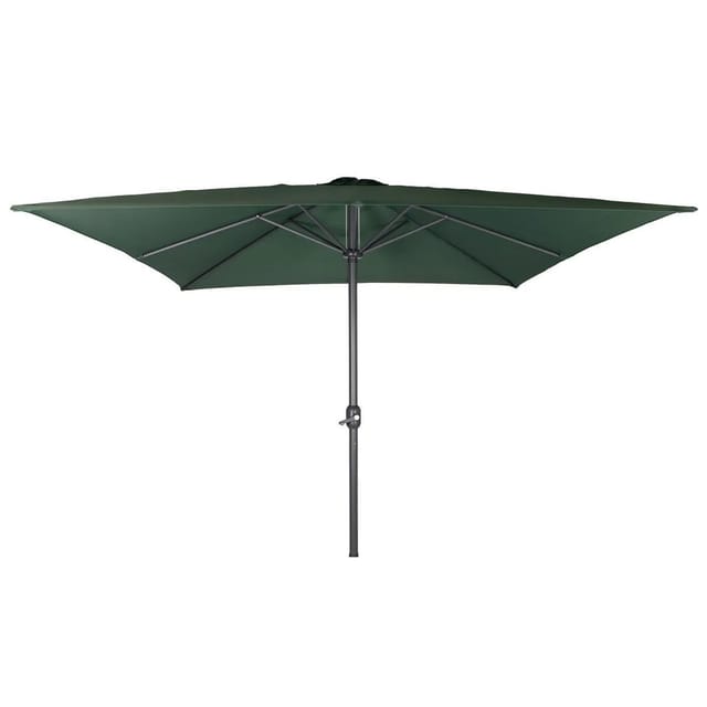 Lex Alu Sonnenschirm 2,5x2,5 m Quadratisch Kurbelschirm Gartenschirm Balkon Grün