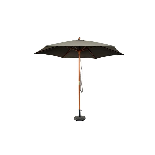 Lex Sonnenschirm Ø 3m Schirm Marktschirm Gartenschirm Holzgestell UV15 Steingrau