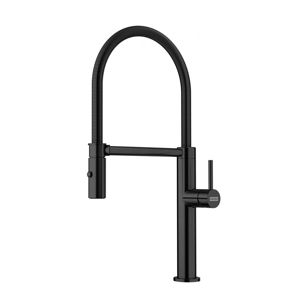 Franke Küchenarmatur Pescara Semi-pro Industrial Black Auszugsbrause Edelstahl