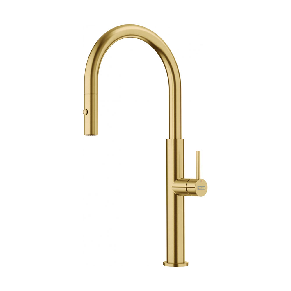 Franke Küchenarmatur Pescara J Auszug Gold Auszugsbrause Edelstahl Pvd