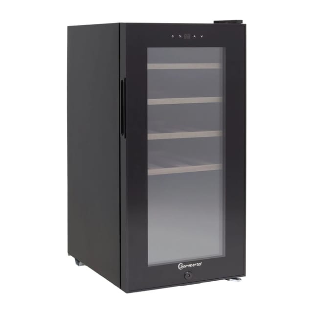 Sommertal Weinkühler Kühlschrank WK50 mit Glastür 50L