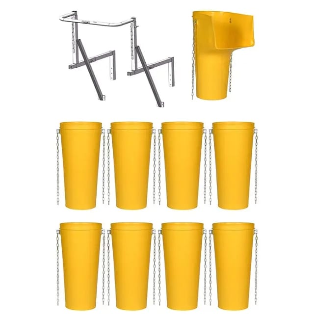 Haemmerlin Bauschuttrutschen-Set Gelb 10-teilig