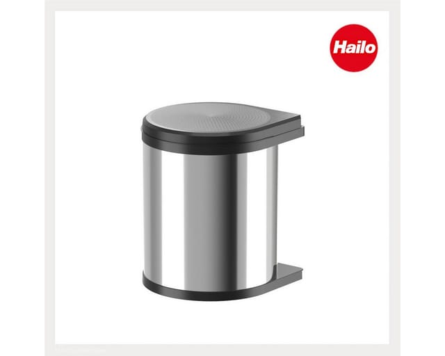 HAILO Abfallsammler Mülleimer Mono 15L Edelstahl Schwarz 3515031
