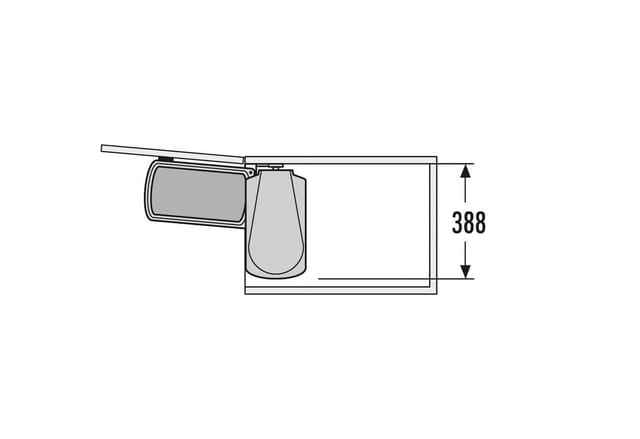 HAILO Abfallsammler Mülleimer Uno 18L Weiß 3418001