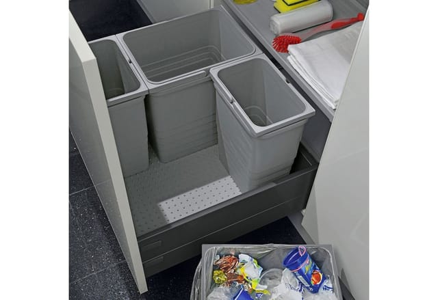 Ninka Eins2vier Abfallsammler Mülleimer 17L 310 x 306 x 230 mm Alugrau 5060