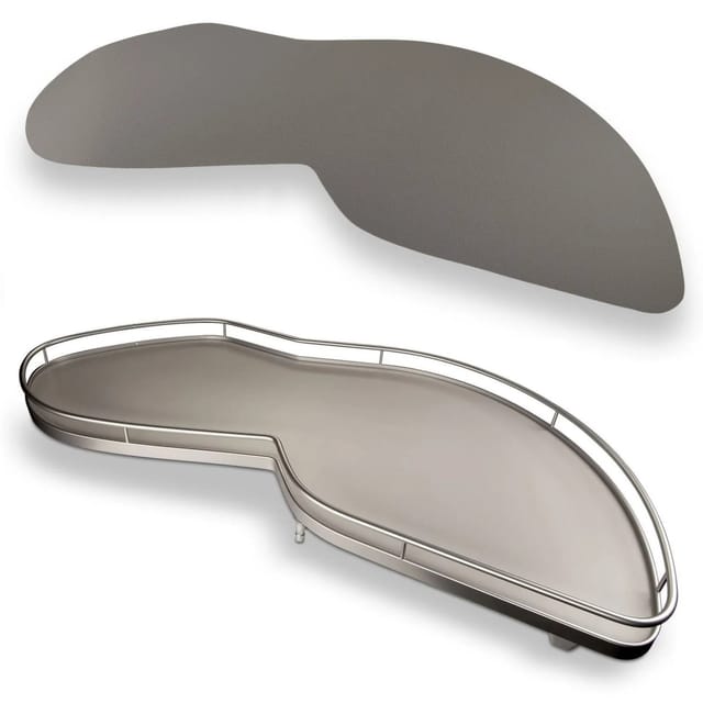 Kesseböhmer Antirutschmatte Orga Grip Silbergrau für LeMans 600 mm Rechts Ausschwenkbar