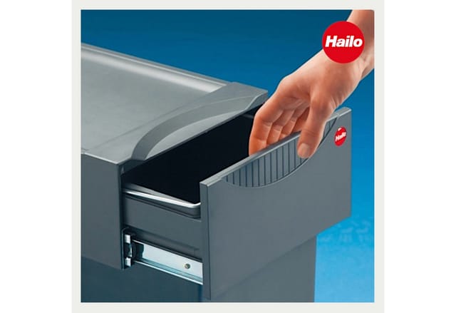 HAILO Abfallsammler Mülleimer Terzett 15L 7L 7L Dunkelgrau 3666191