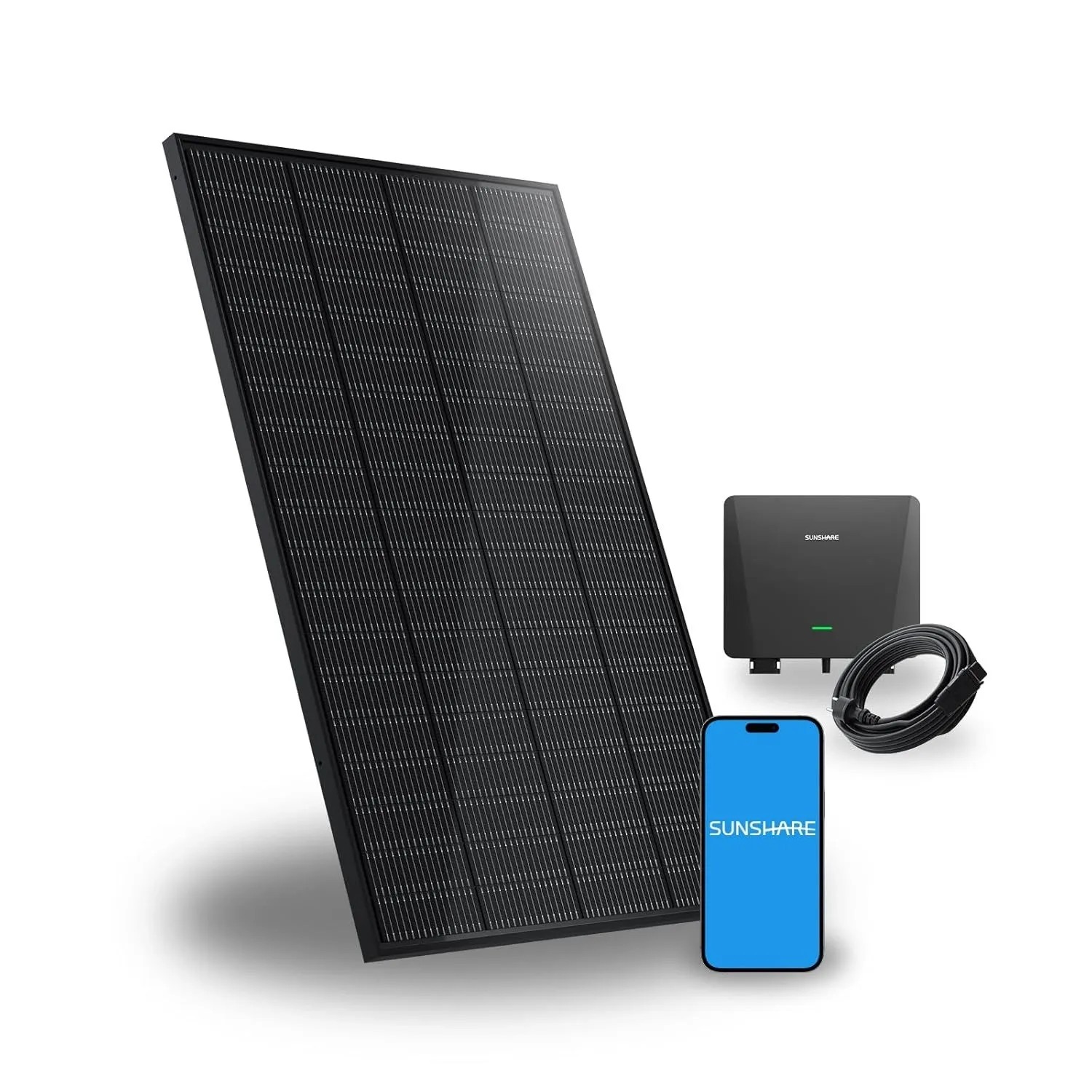 SUNSHARE Ray 200W Balkonkraftwerk Ohne Halterung Solarsystem Für Balkon Terrasse Dach