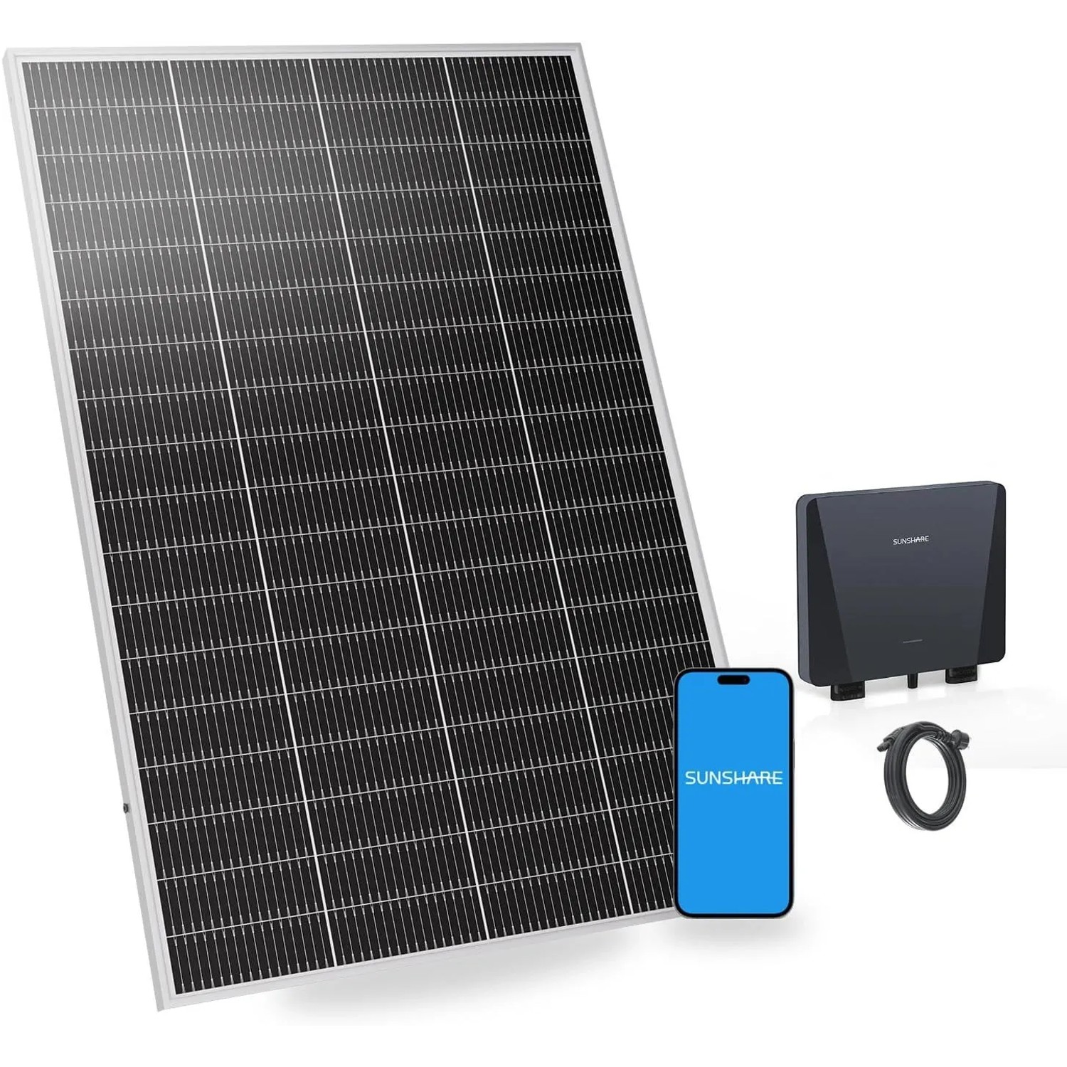 SUNSHARE Ray Lite 200W Balkonkraftwerk Ohne Halterung Mit 800W Mikro Wechselrichter