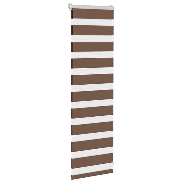 vidaXL Doppelrollo Braun 40x100 cm Stoffbreite 35,9 cm Polyester 4014301