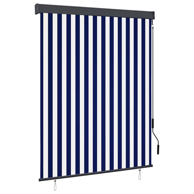 vidaXL Außenrollo 140x250 cm Blau und Weiß 145967