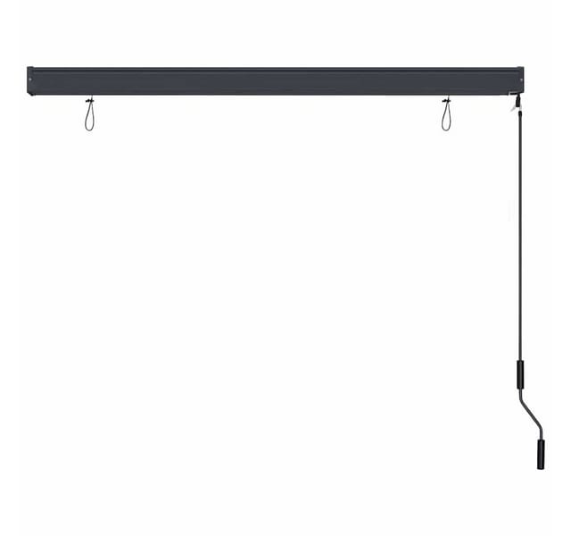 vidaXL Rollo mit Vorhängen Anthrazit 180 x 250 cm Stoff und Aluminium 362084