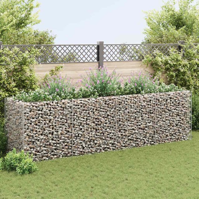 vidaXL Gabionen-Hochbeet Stahl 360x90x100 cm 142553