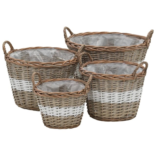 vidaXL Hochbeet 4-Tlg Weide mit PE-Auskleidung 246830
