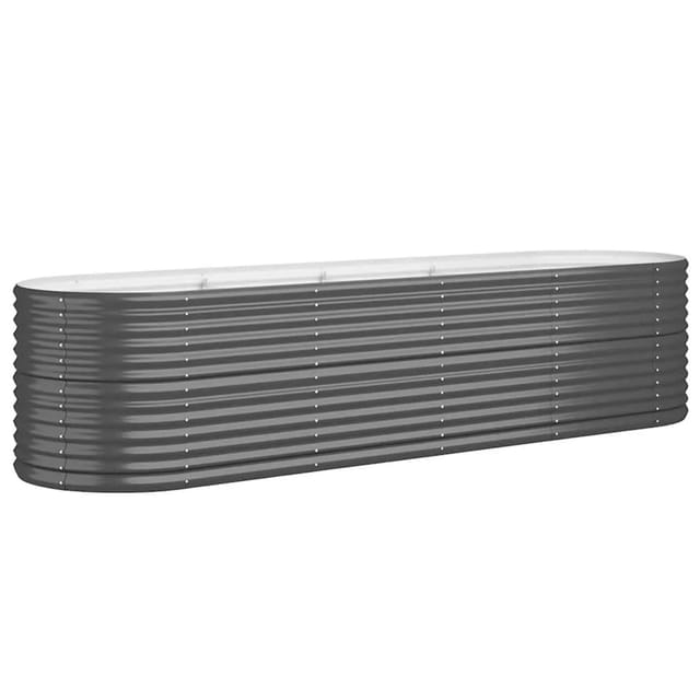 vidaXL Hochbeet Verzinkter Stahl 296x80x68 cm Anthrazit 318961