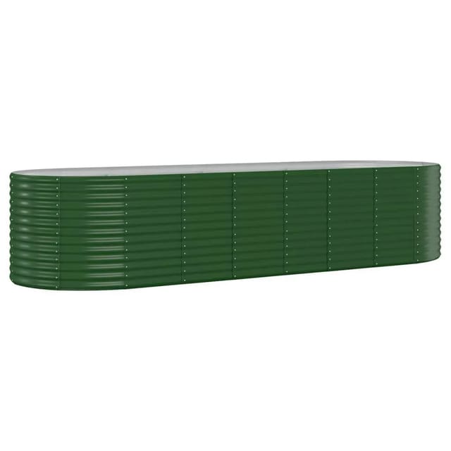 vidaXL Hochbeet Verzinkter Stahl 322x100x68 cm Grün 319068