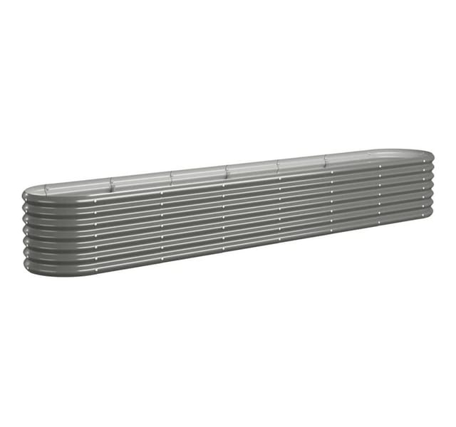 vidaXL Hochbeet Verzinkter Stahl 260x40x36 cm Grau 318879