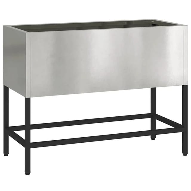vidaXL Hochbeet Gartenpflanzer Silber 60 x 26 x 45 cm Edelstahl 865887