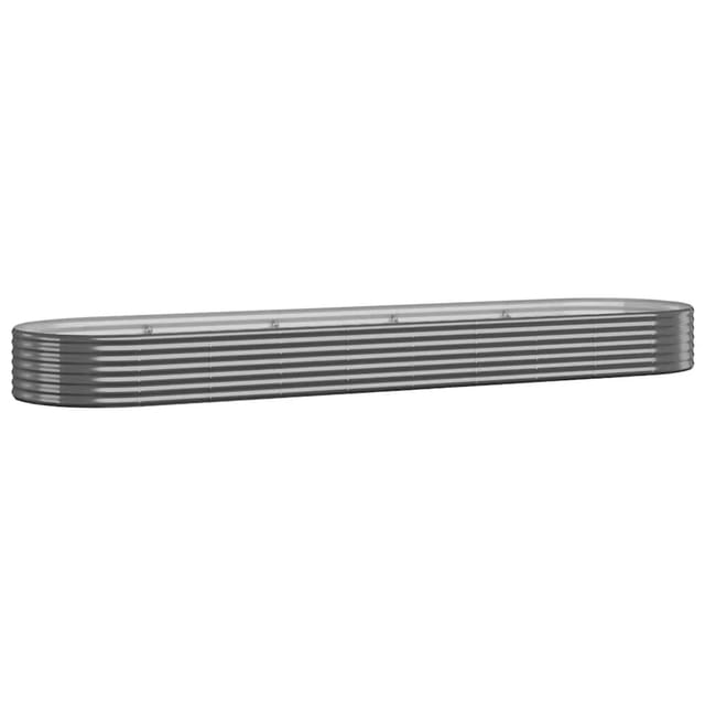 vidaXL Hochbeet Verzinkter Stahl 396x100x36 cm Anthrazit 319006
