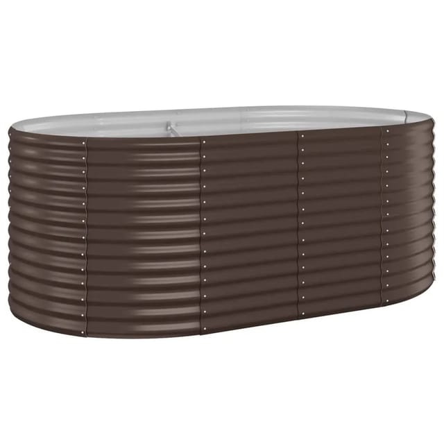 vidaXL Hochbeet Pulverbeschichteter Stahl 175x100x68 cm Braun 319060