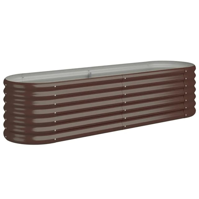 vidaXL Hochbeet Verzinkter Stahl 152x40x36 cm Braun 318870