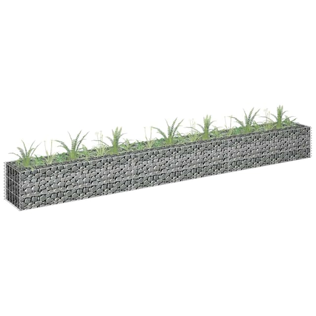 vidaXL Gabionen-Hochbeet Verzinkter Stahl 270 x 30 x 30 cm 145637