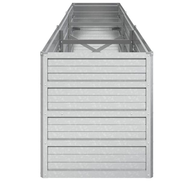 vidaXL Garten-Hochbeet 240x40x45 cm Verzinkter Stahl Silber 316889