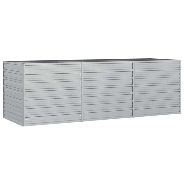 vidaXL Garten-Hochbeet 240x80x77 cm Verzinkter Stahl Silbern 316886