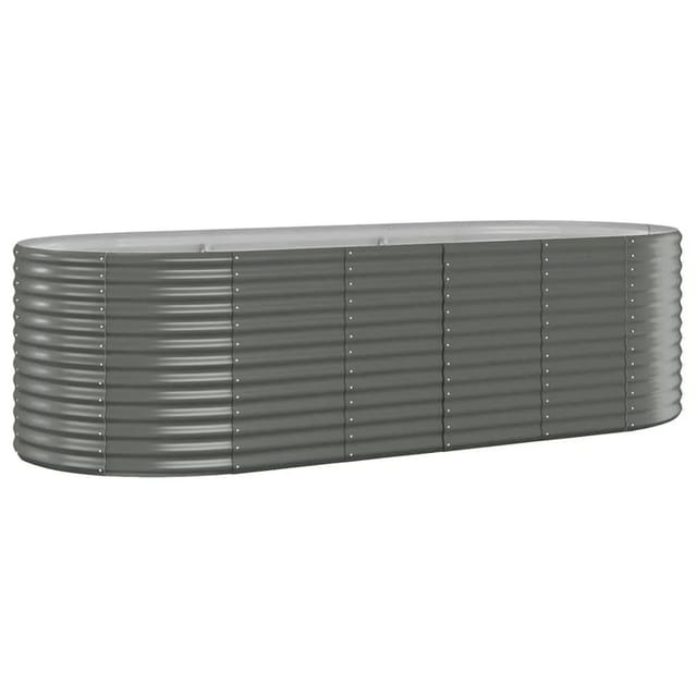 vidaXL Hochbeet Verzinkter Stahl 249x100x68 cm Grau 319064