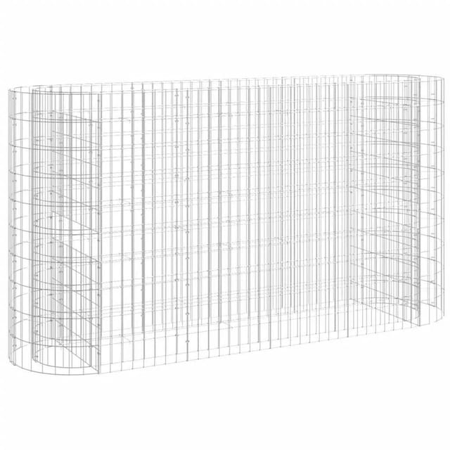 vidaXL Gabionen-Hochbeet Verzinktes Eisen 190x50x100 cm 152033