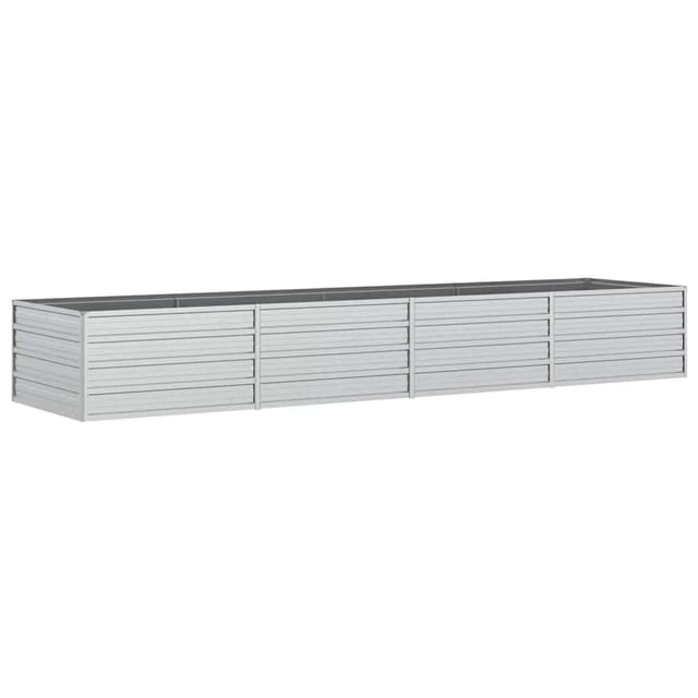 vidaXL Garten-Hochbeet 320x80x45 cm Verzinkter Stahl Silber 316892