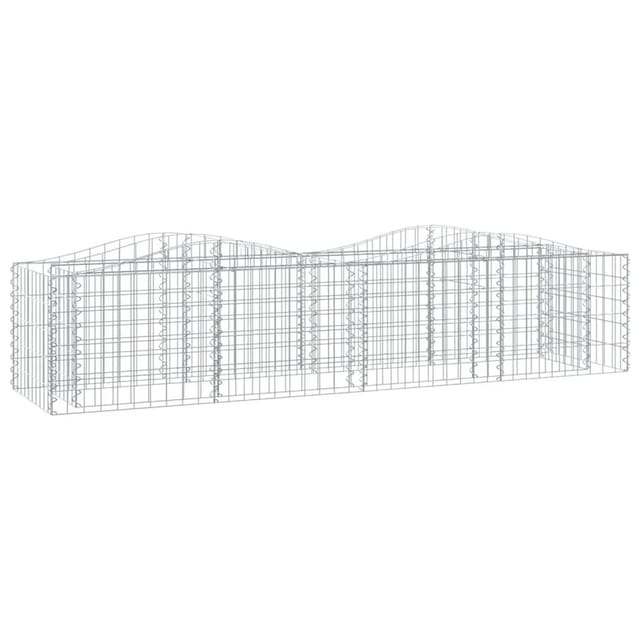 vidaXL Gabionen-Hochbeet mit Hochbogen 200x50x50 cm Verzinktes Eisen 153542