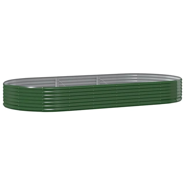 vidaXL Hochbeet Verzinkter Stahl 296x140x36 cm Grün 319028