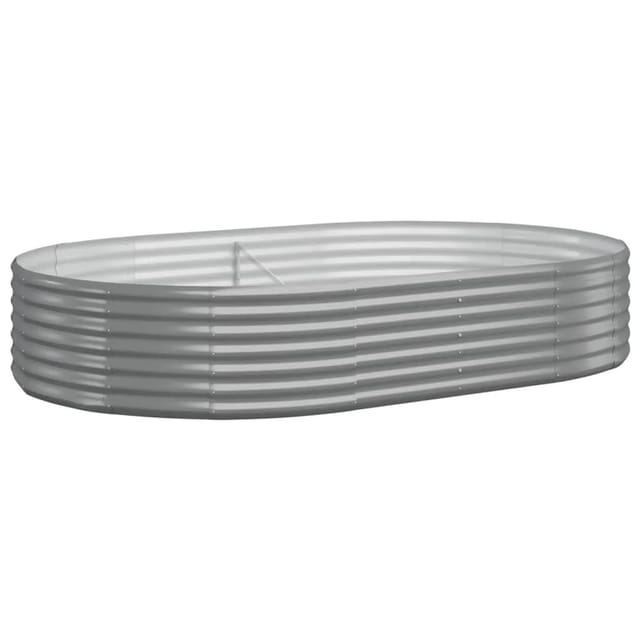 vidaXL Hochbeet Verzinkter Stahl 214x140x36 cm Grau 319024