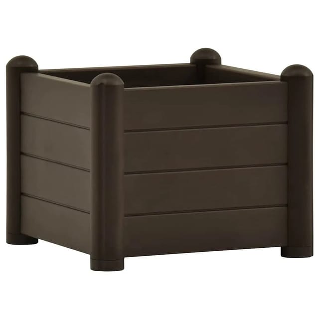 vidaXL Garten-Hochbeet PP Mokka 43x43x35 cm 313972