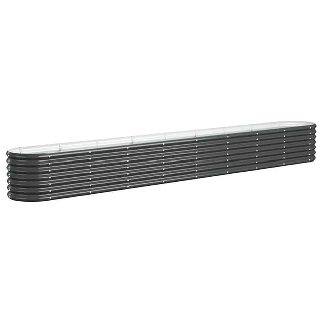 vidaXL Hochbeet Verzinkter Stahl 332x40x36 cm Anthrazit 318886