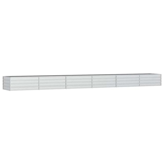 vidaXL Garten-Hochbeet 600x80x45 cm Verzinkter Stahl Silber 316903
