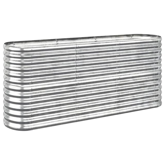 vidaXL Hochbeet Verzinkter Stahl 152x40x68 cm Silbern 318897
