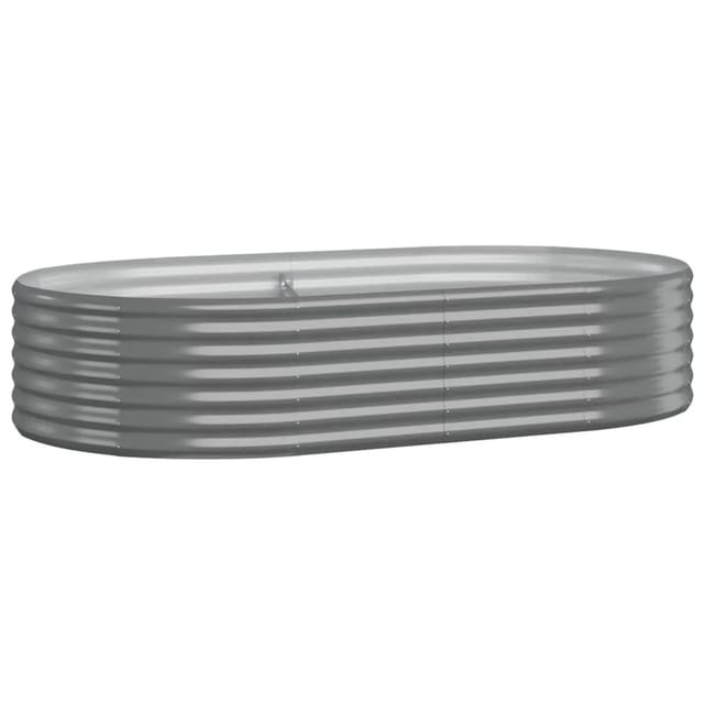 vidaXL Hochbeet Verzinkter Stahl 175x100x36 cm Grau 318989