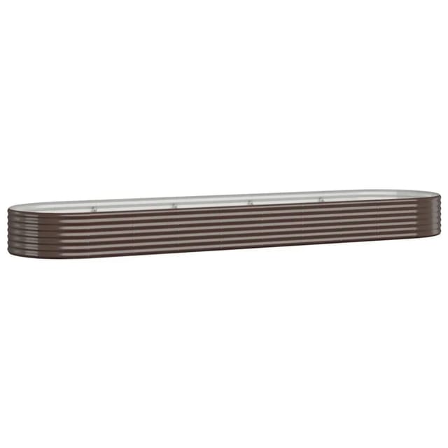 vidaXL Hochbeet Verzinkter Stahl 396x100x36 cm Braun 319005