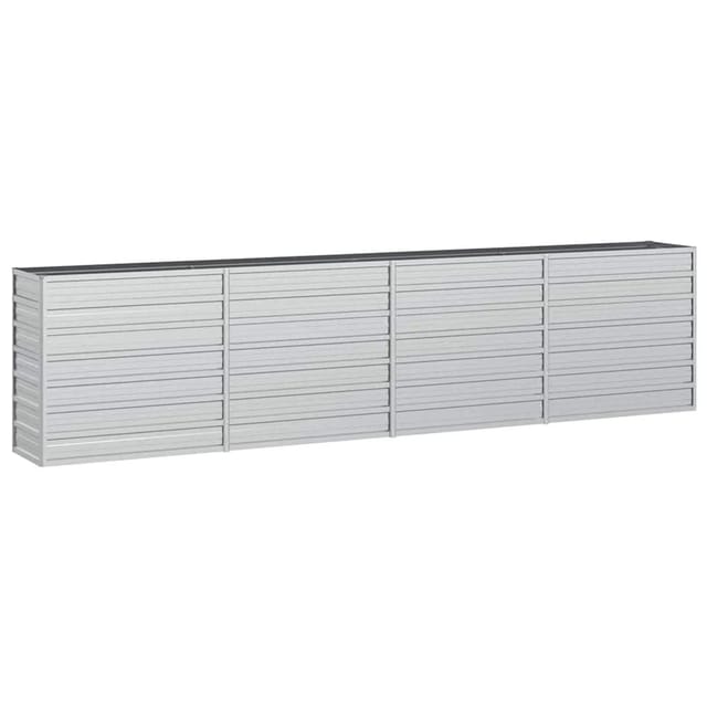 vidaXL Garten-Hochbeet 320x40x77 cm Verzinkter Stahl Silber 316891