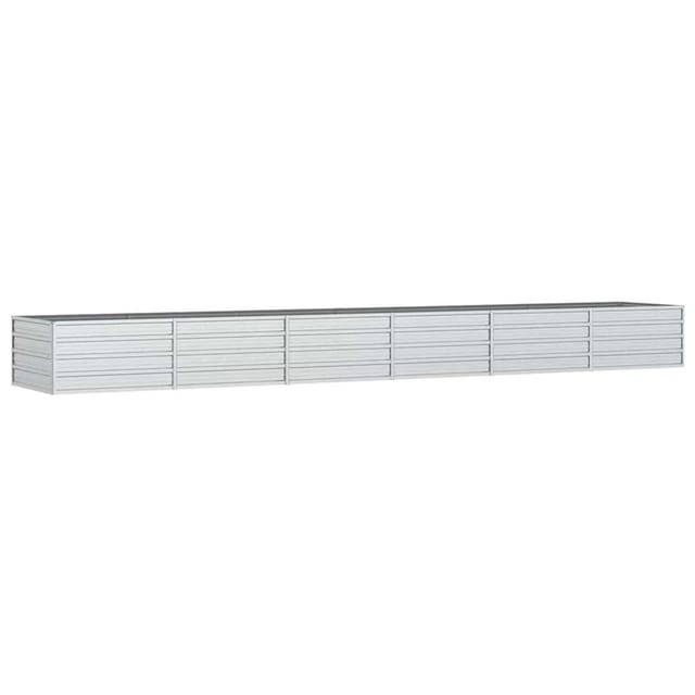 vidaXL Garten-Hochbeet 480x80x45 cm Verzinkter Stahl Silber 316901