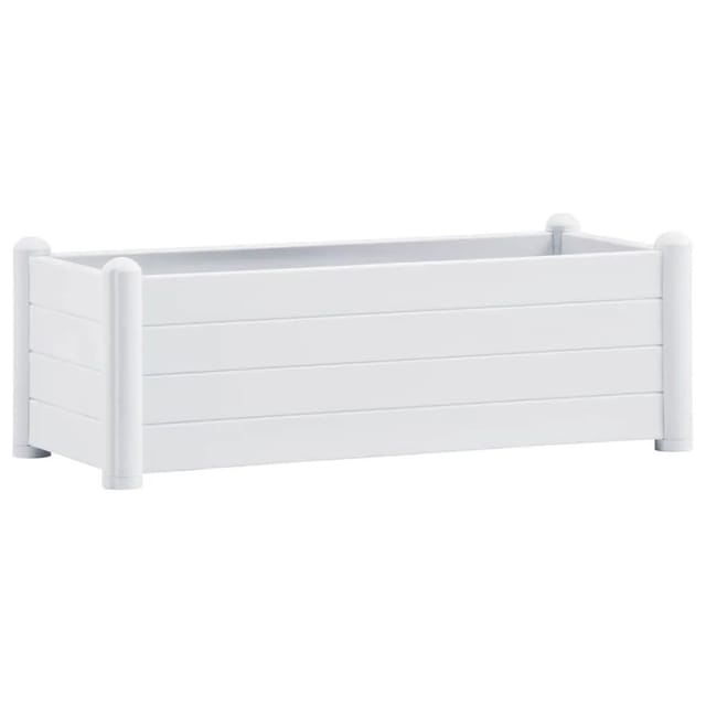 vidaXL Garten-Hochbeet PP Weiß 100x43x35 cm 313975